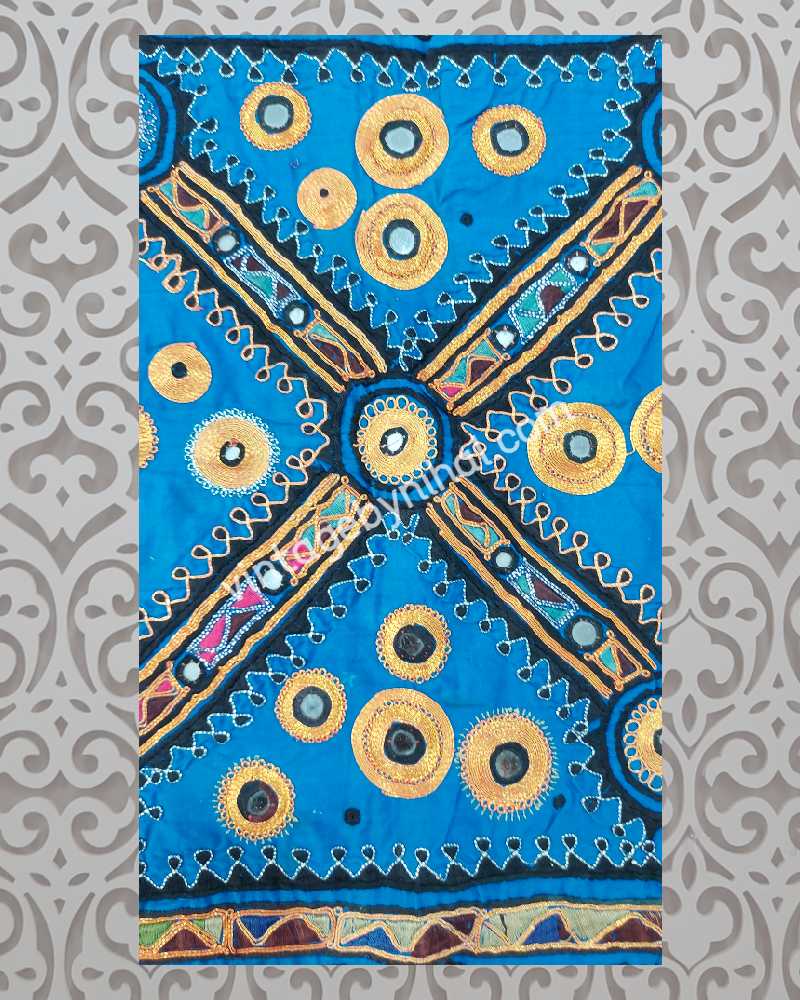 Vintage Handmade Zari Embroidered Tapestry/Chakla